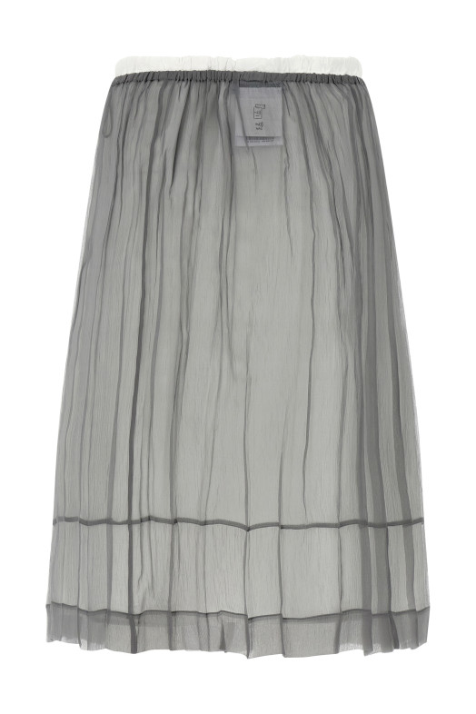 Chiffon skirt Silver