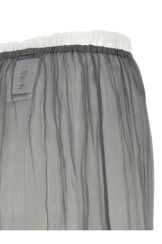 Chiffon skirt Silver