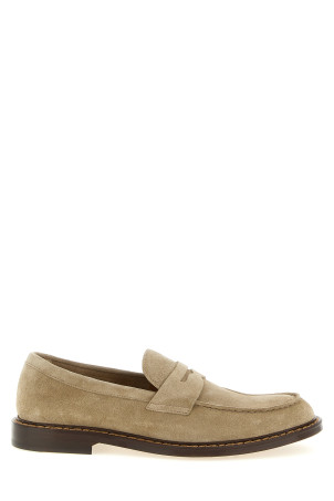 Suede loafers Beige