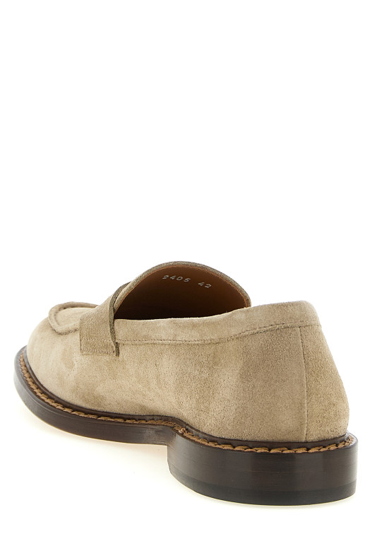 Suede loafers Beige
