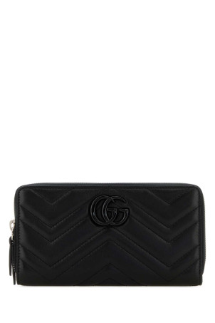 Black leather GG Marmont wallet Black GUCCI (443123AAF9K)