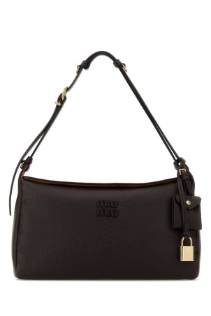 Dark brown leather crossbody bag MIU MIU (5BC1952IFL)