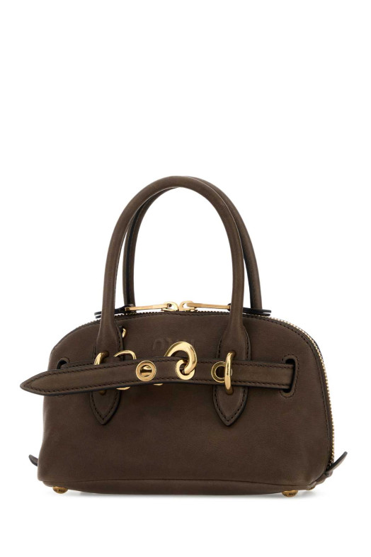 Brown leather mini Aventure handbag MIU MIU (5BP0902BBL)
