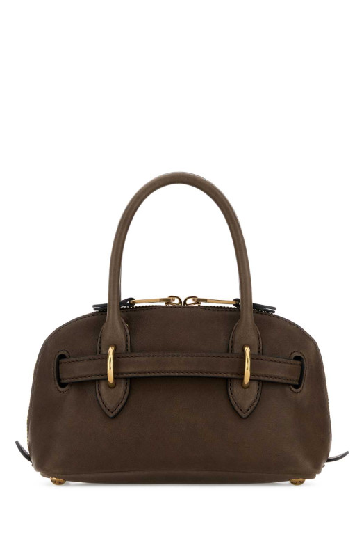 Brown leather mini Aventure handbag MIU MIU (5BP0902BBL)