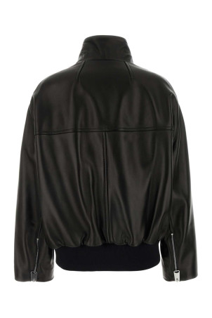 Black leather Hamett jacket Multicolor KHAITE (62301012L1012)