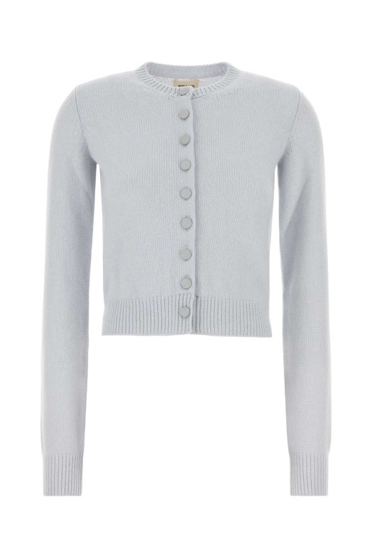 Pastel light-blue cashmere Everheart cardigan KHAITE (9947650BK650)