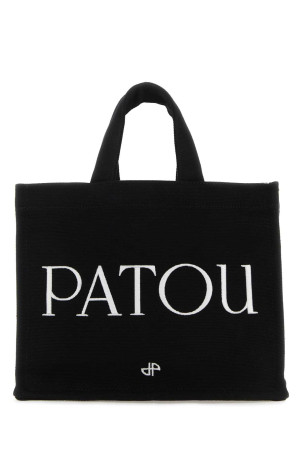 Black canvas small Tote Patou shopping bag PATOU (AC0440076)