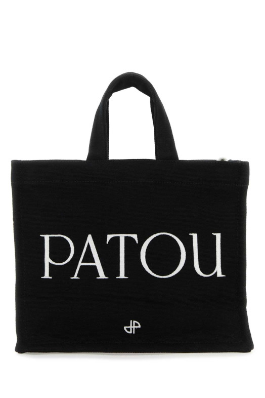 Black canvas small Tote Patou shopping bag PATOU (AC0440076)