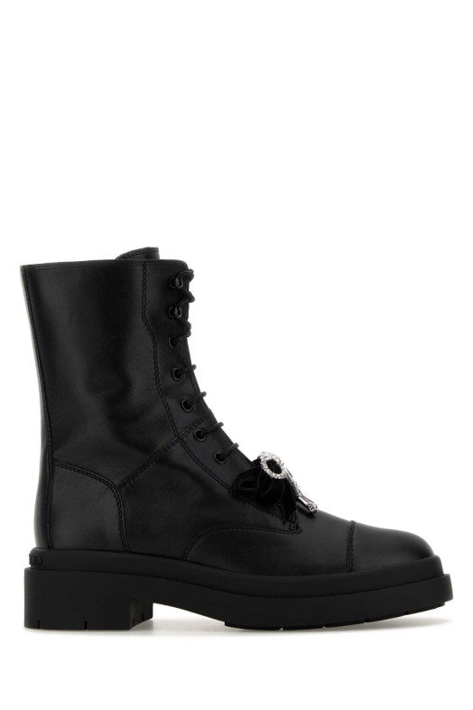 Black leather Averi boots JIMMY CHOO (AVERIFLATJVG)