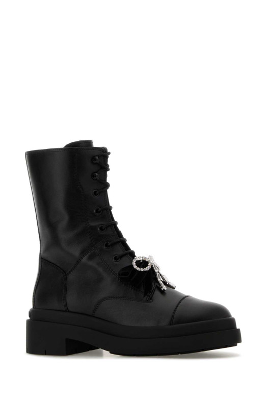 Black leather Averi boots JIMMY CHOO (AVERIFLATJVG)