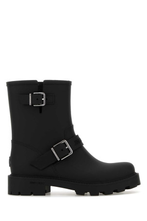 Black rubber Biker Rain ankle boots Black JIMMY CHOO (BIKERRAINTPY)