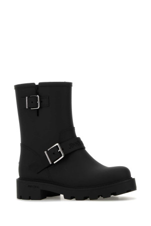 Black rubber Biker Rain ankle boots Black JIMMY CHOO (BIKERRAINTPY)