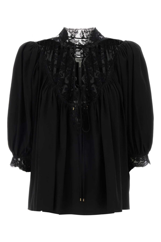 Black silk blouse CHLOE (CH26SHT38005)