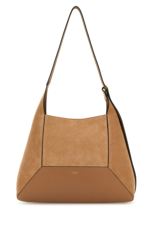 Camel suede medium Diamond shoulder bag JIMMY CHOO (DIAMONDHOBOMSUE)