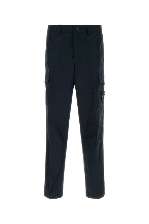 Navy blue cotton cargo pant Black STONE ISLAND (L1S153100045S0F01)