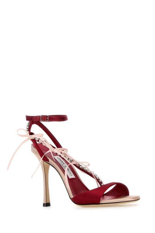 Red satin Lula 100 sandals JIMMY CHOO (LULA100BPZ)