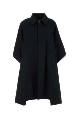 Black cotton overcoat MM6 MAISON MARGIELA (S52AH0083M35734)