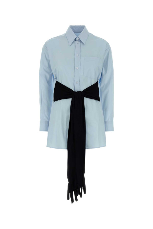 Light blue poplin shirt MM6 MAISON MARGIELA (S52DT0060M35480)
