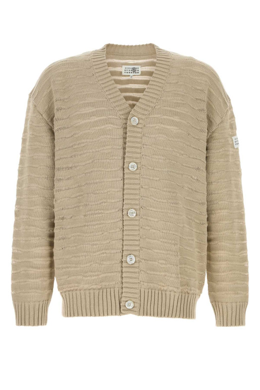 Beige cotton cardigan MM6 MAISON MARGIELA (SH0HP0011M13208)