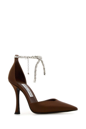 Brown satin Stevie 100 pumps Brown JIMMY CHOO (STEVIE100SAT)