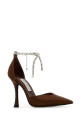 Brown satin Stevie 100 pumps Brown JIMMY CHOO (STEVIE100SAT)