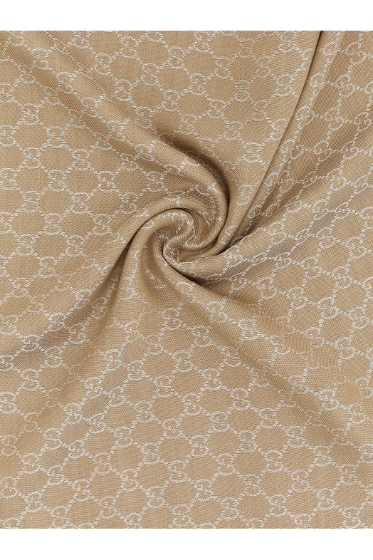 Wool and silk shawl GG Beige