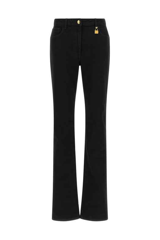 Jewel padlock jeans Black