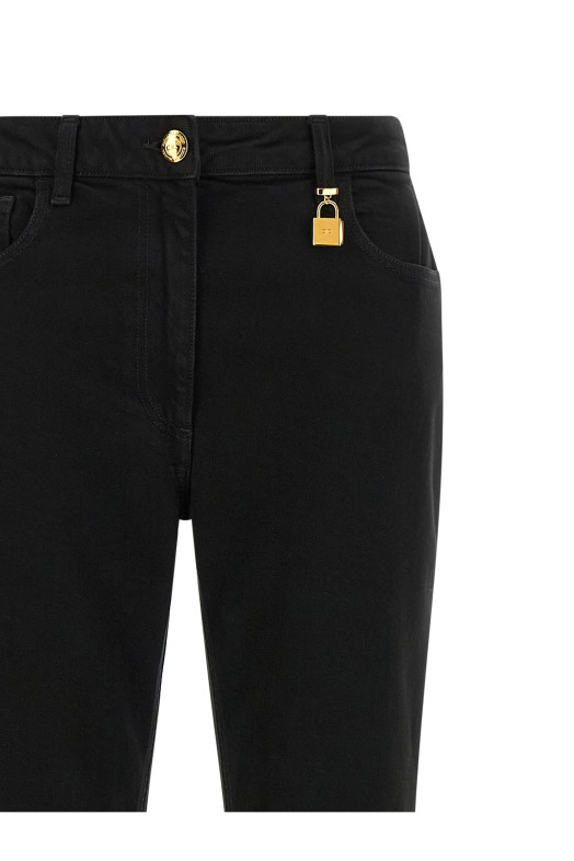 Jewel padlock jeans Black