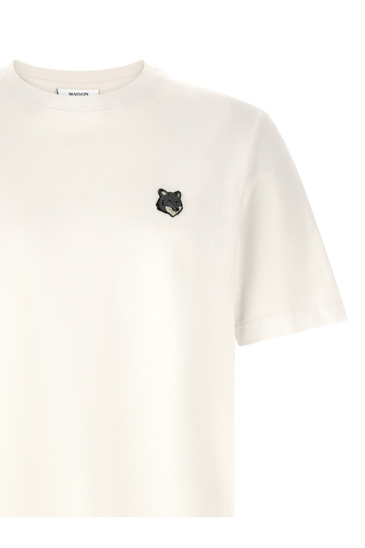 'Grey Fox Head' T-shirt White