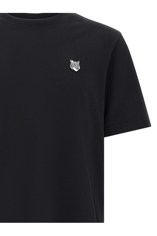'Grey Fox Head' T-shirt Black