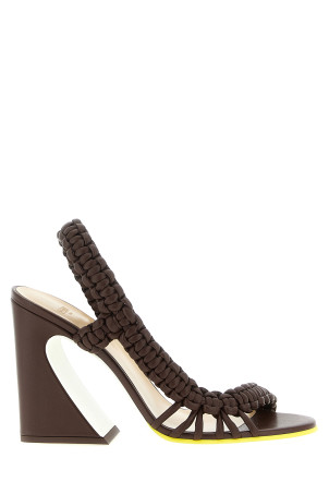 'Fendi Arco' sandals Brown