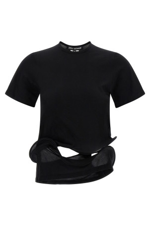 Sculptural background t-shirt Black
