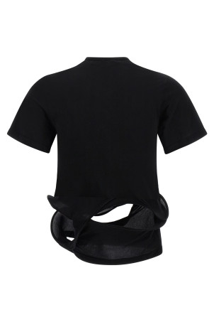 Sculptural background t-shirt Black