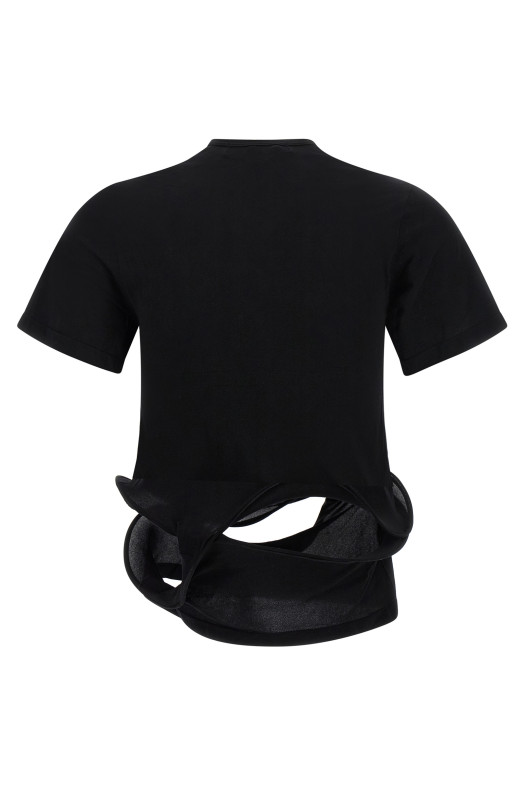 Sculptural background t-shirt Black