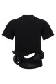 Sculptural background t-shirt Black