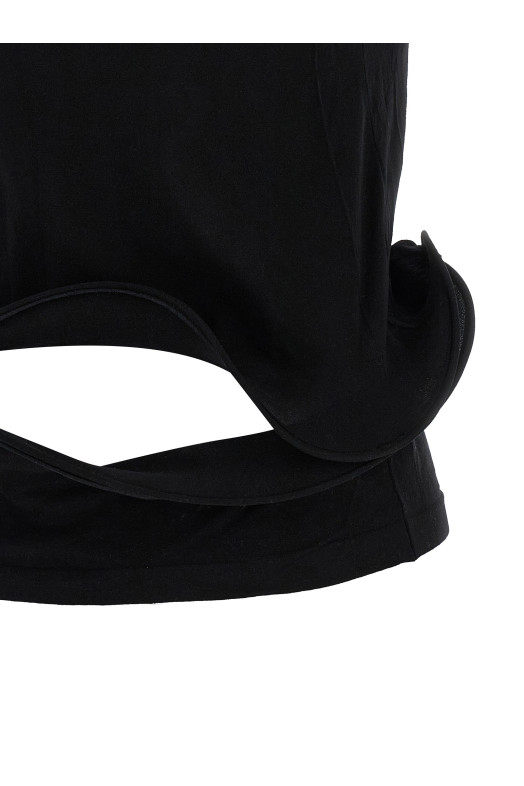 Sculptural background t-shirt Black