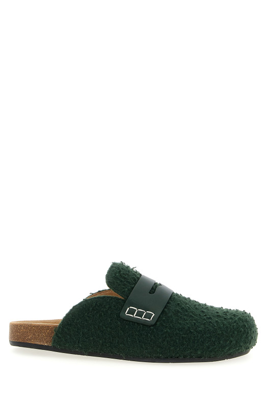 'Felt Loafer' mules Green