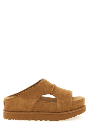 'Goldenstar Hi Cutout' slides Brown