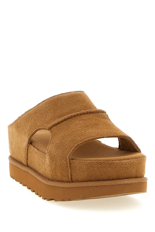 'Goldenstar Hi Cutout' slides Brown