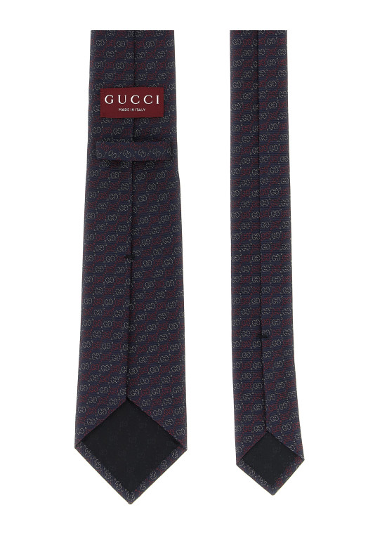 GG jacquard tie Blue