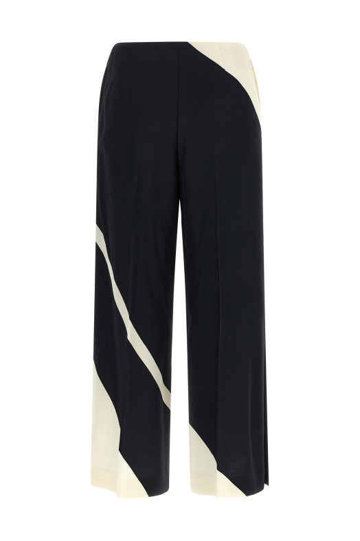 Cropped pants Black-grey