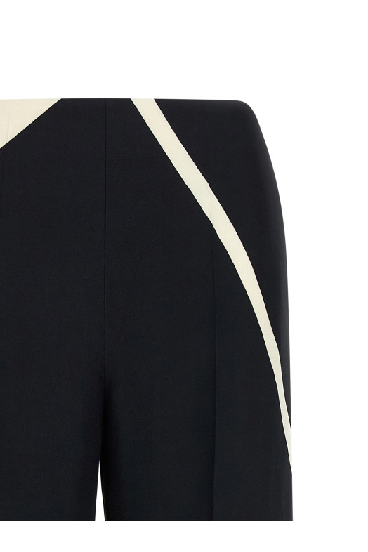 Cropped pants Black-grey