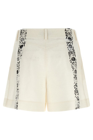 'Fortuny' linen shorts Black-grey