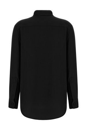 Shirt with scarf Black