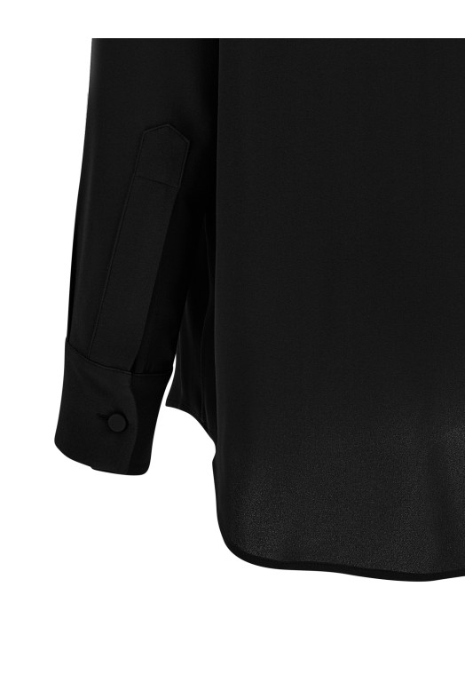 Shirt with scarf Black