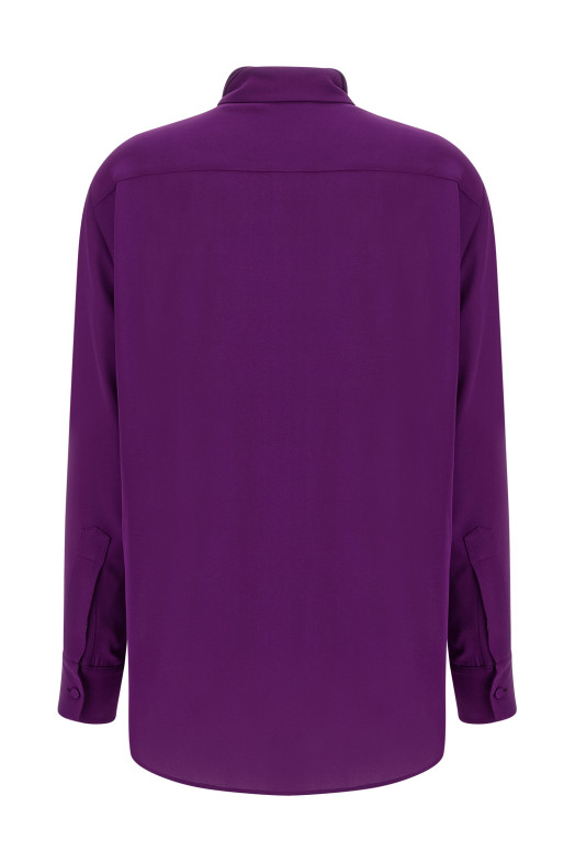 Shirt with scarf Purple
