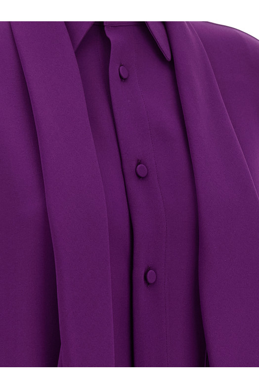 Shirt with scarf Purple