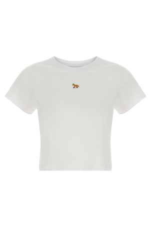 'Baby Fox' cropped T-shirt White