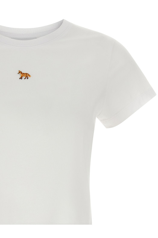 'Baby Fox' cropped T-shirt White
