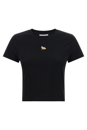 'Baby Fox' cropped T-shirt Black